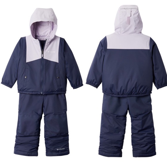 NWT Girls reversible snow suit NAVY/pale purple - Picture 5 of 7
